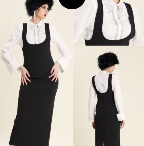 TANK STYLE DRESS WITH LONG SLEEVED BLOUSE