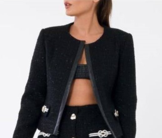 CHANEL STYLE CROP BLAZER