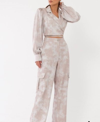 WRAP JACKET AND MATCHING CARGO STYLE PANTS