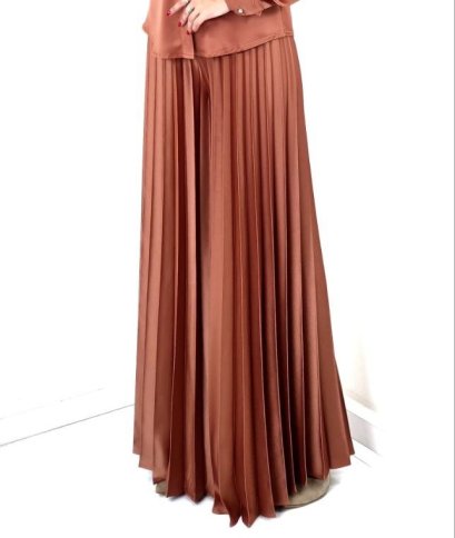 PLEATED WIDE LEG PALAZZO PANTS