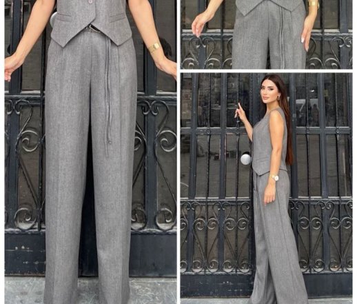 DRESS PANT WITH TIE DETAIL