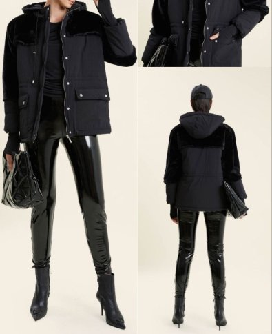 HOODIE JACKET WITH FAUX FUR DETAIL