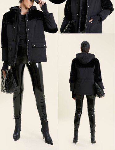 HOODIE JACKET WITH FAUX FUR DETAIL