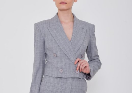 DOUBLE BREASTED CROP BLAZER