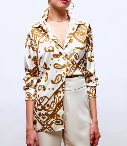 SATINY PRINTED SHIRT