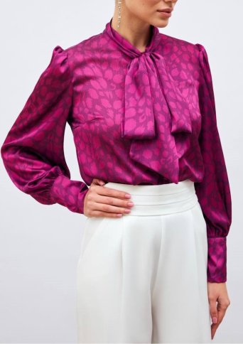 SILKY BOW BLOUSE