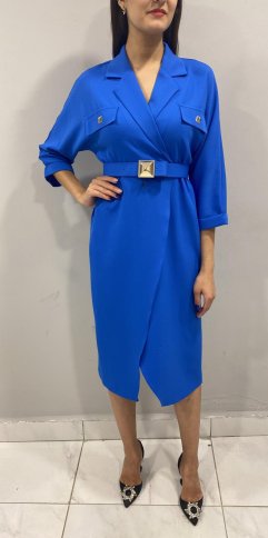 SAFARI POCKET MIDI BELTED DRESS